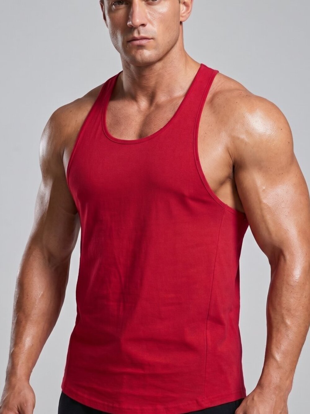 NWT | DEMOZU Crimson Red Performance Racerback Athletic Muscle Tank Top | XL